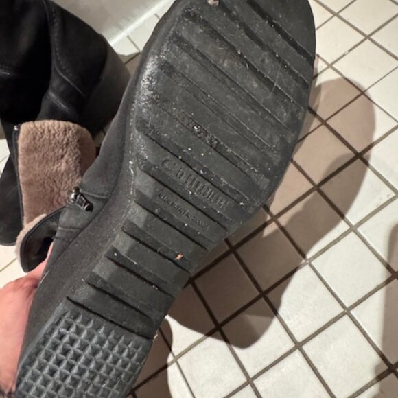 LA CANADIENNE Black Suede and Shearling Lining boots size 8 - Picture 4 of 6